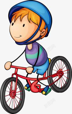 矢量儿童自行车骑自行车矢量图高清图片