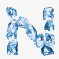 冰晶字体冰块英文字母高清图片