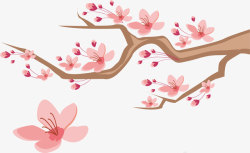 粉色拼接图案日本樱花装饰高清图片