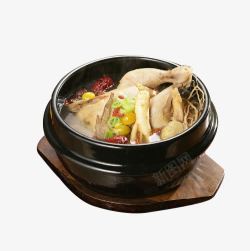 咖喱味铁锅鸡肉整只铁锅炖鸡高清图片