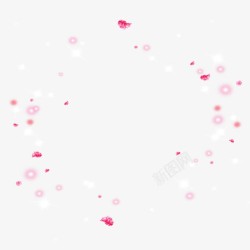 粉色水墨底框光点效果光圈透明高清图片