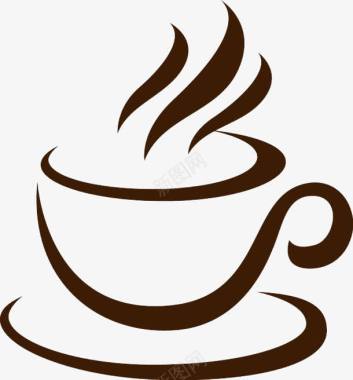 手绘可爱咖啡杯造型图标图标