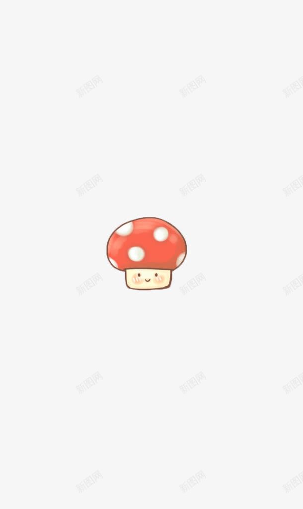 小可爱蘑菇png免抠素材_新图网 https://ixintu.com 卡通 可爱 红色 香菇