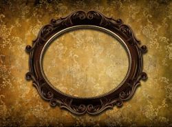 欧式椭圆形花纹全身镜欧式花纹壁纸椭圆欧式复古相框高清图片