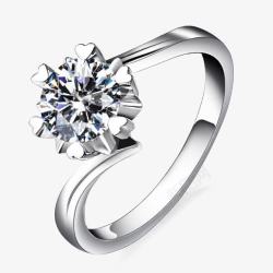 戒指白金钻戒钻石结婚戒指高清图片