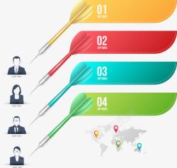 飞镖图表飞镖数字标签矢量图高清图片