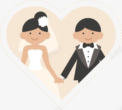 婚庆卡通新郎新娘png免抠素材_新图网 https://ixintu.com 卡通 可爱 婚庆 婚礼 新娘 新郎 结婚 邀请函