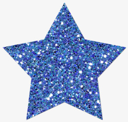 五角星蓝色钻石星星高清图片
