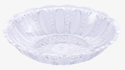 创意水晶透明圆形家用水果盘素材