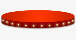 圆形灯光新年红色圆形舞台高清图片