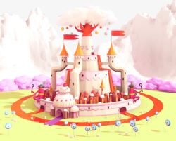 梦幻背景合成PSD3D梦幻城堡高清图片