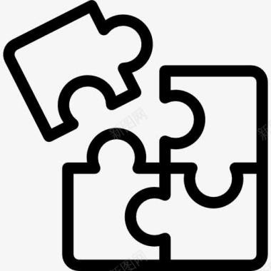 四片的拼图图标图标
