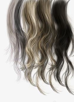 金色头发丝各种颜色头发丝高清图片