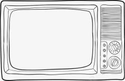 电视简笔画素描电视机高清图片
