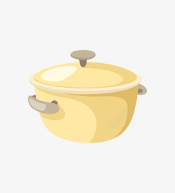 锅矢量装饰黄色手绘的锅高清图片