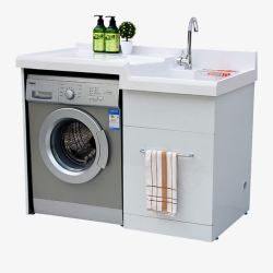 洗烘一体一体式洗衣柜家具高清图片