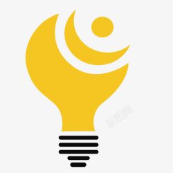 LED照明灯泡充满希望的黄色led灯泡高清图片
