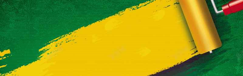 简约油漆背景bannerjpg设计背景_新图网 https://ixintu.com banner 全屏背景 刷子 油漆 简约 简约素材 绿色背景 黄色油漆