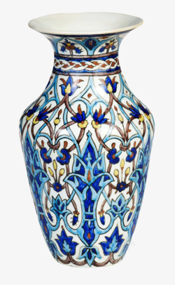 透明的瓶子彩绘花朵图案的花瓶古代器物实物高清图片