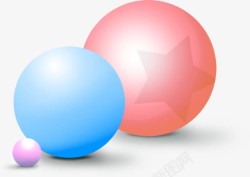 粉蓝色气球素材