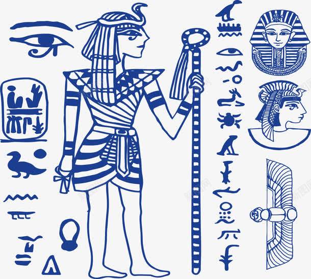 古埃及笔画文明png免抠素材_新图网 https://ixintu.com 古代文明 古埃及 古文明 矢量素材 象形文字