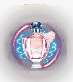 香水促销黑色光效绚丽香水香氛广告海报高清图片
