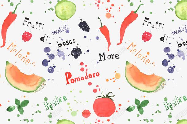 果蔬图案png免抠素材_新图网 https://ixintu.com 哈密瓜 图案设计 水果 葡萄 蔬菜 西红柿 辣椒
