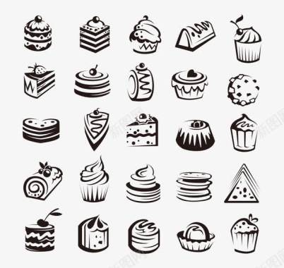 糕点制作蛋糕辅助元素图标图标