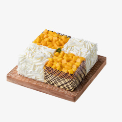 水果千层盒子方形水果蛋糕高清图片