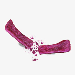 地瓜干条一根断裂的紫薯条插图高清图片