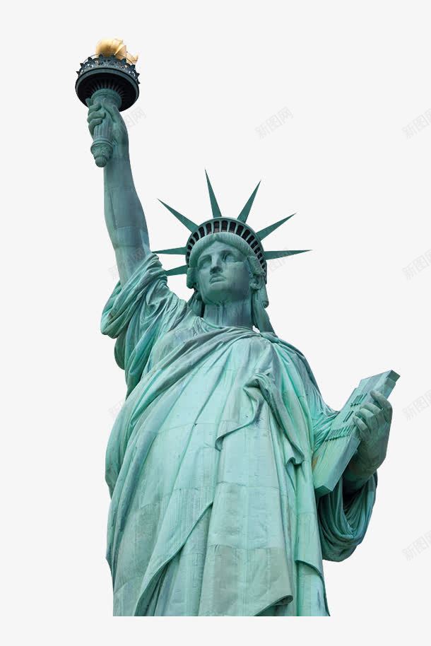 美国自由女神像白底png免抠素材_新图网 https://ixintu.com 女神像 美国 自由
