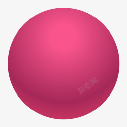 粉色立体创意质感粉色球体矢量图高清图片