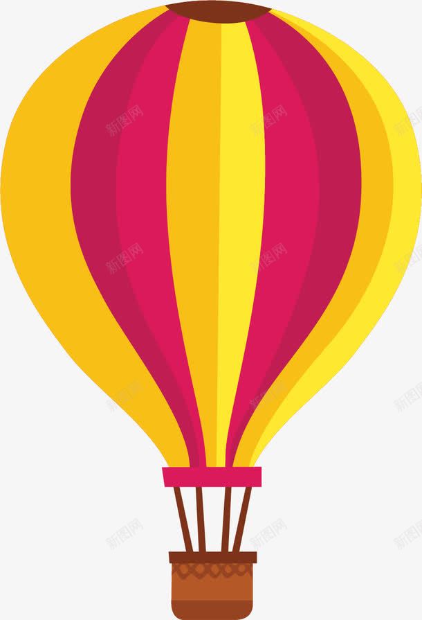 彩色条纹漂浮热气球png免抠素材_新图网 https://ixintu.com 卡通 扁平化 旅行度假 漂浮 热气球 矢量图案