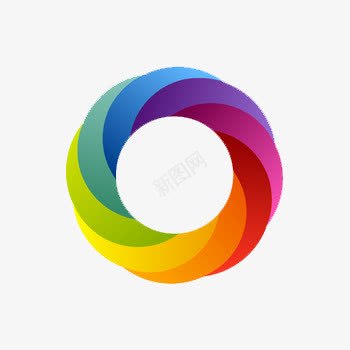 彩色圆环图标png_新图网 https://ixintu.com 图标 现代 社交 简约