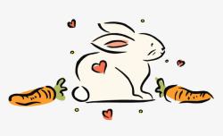 吃胡萝卜的土族小兔子爱胡萝卜高清图片