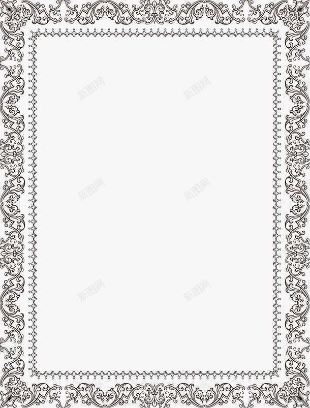 黑色精致欧式边框png免抠素材_新图网 https://ixintu.com 图案 底纹 欧风边框 精美 精致 纹理 花纹 高清 高清边框