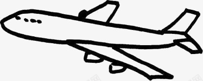 一架飞机图标png_新图网 https://ixintu.com 手绘 简笔 线条 飞机