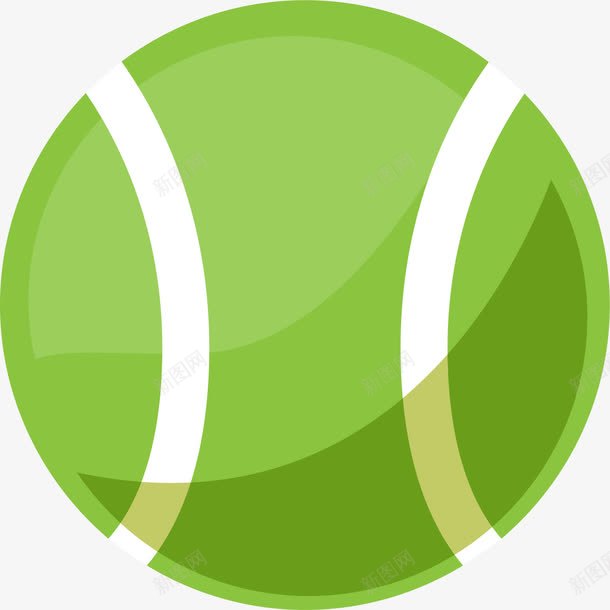 绿色卡通网球png免抠素材_新图网 https://ixintu.com 健康 卡通小球 比赛 竞技 绿色网球 赛场 运动