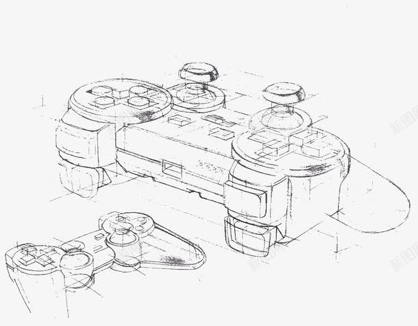 手绘线条透视图png免抠素材_新图网 https://ixintu.com 工业设计图 手绘图 透视图 透视线条