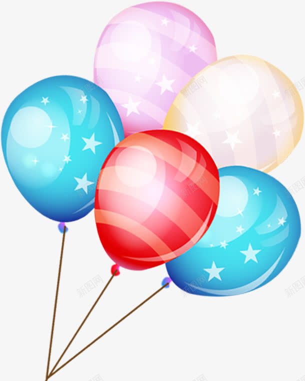 彩色卡通气球可爱png免抠素材_新图网 https://ixintu.com 卡通 可爱 彩色 气球 设计