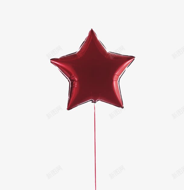 红色氦气球png免抠素材_新图网 https://ixintu.com 充气的 圆角五角星 星形形状 氦气 红色气球 装饰气球 装饰物