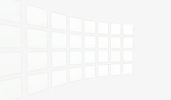 曲面几何设计白色曲面LED显示墙高清图片