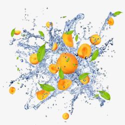 动感橙子鲜橙动感水波高清图片