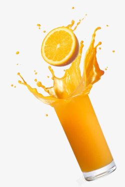橙色饮料一杯橙汁高清图片