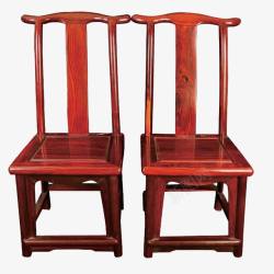 老红木快板中国传统红酸枝简洁对椅高清图片