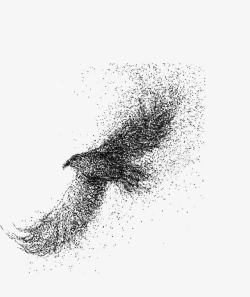 创意飞鸟抽象创意动态粒子形象矢量图高清图片