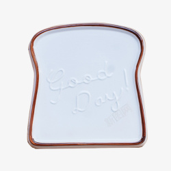 面包形状可爱欧式早餐吐司形状蛋糕托盘面高清图片