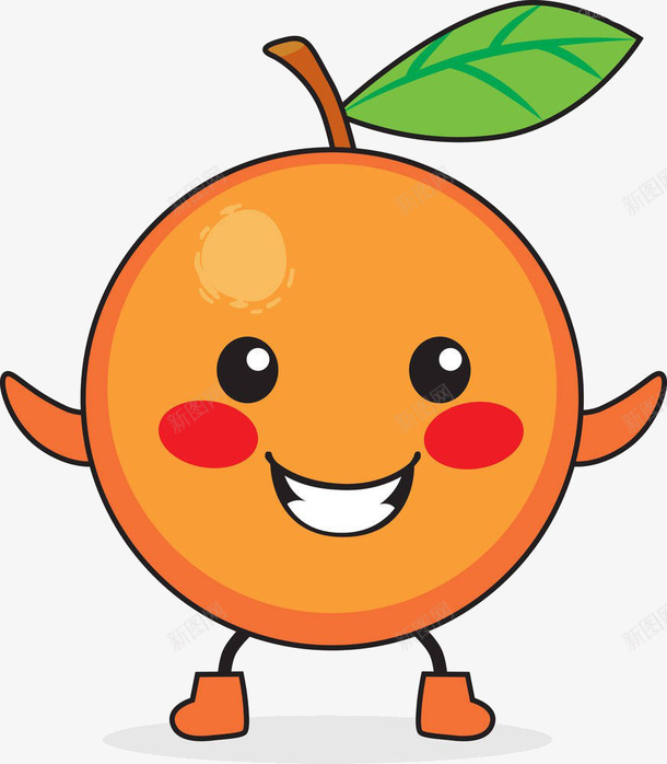 卡通橘子png免抠素材_新图网 https://ixintu.com 卡通 可爱 橘子小人 橘子素材 橙色 表情