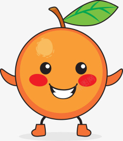 橙色小人卡通橘子高清图片