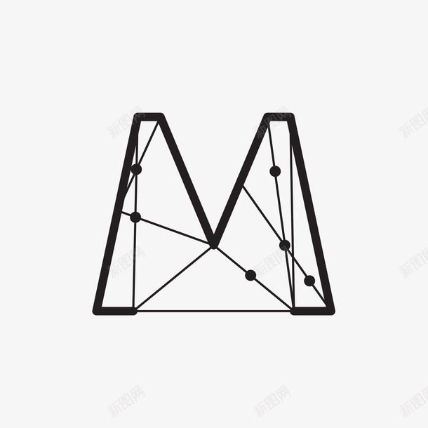 黑色几何字母M图标png_新图网 https://ixintu.com M M几何 几何图案 抽象 抽象图案 黑色M 黑色图案